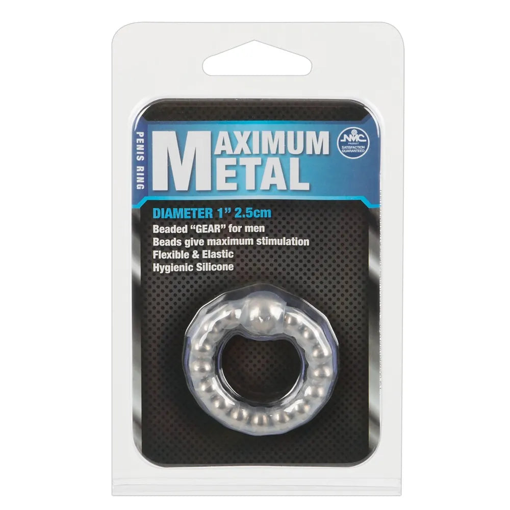 Maximum Metal Cock Ring - PlayBlue