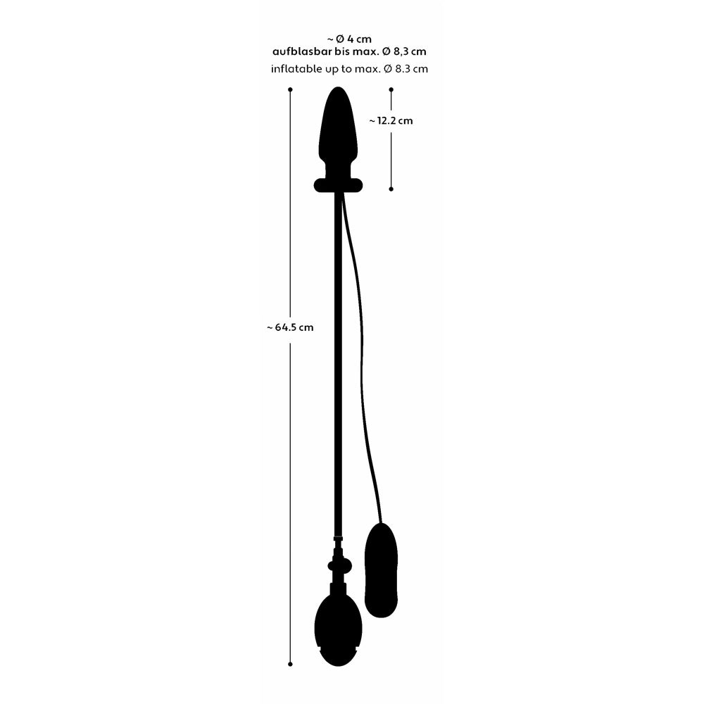 Inflatable Vibrating Butt Plug - PlayBlue