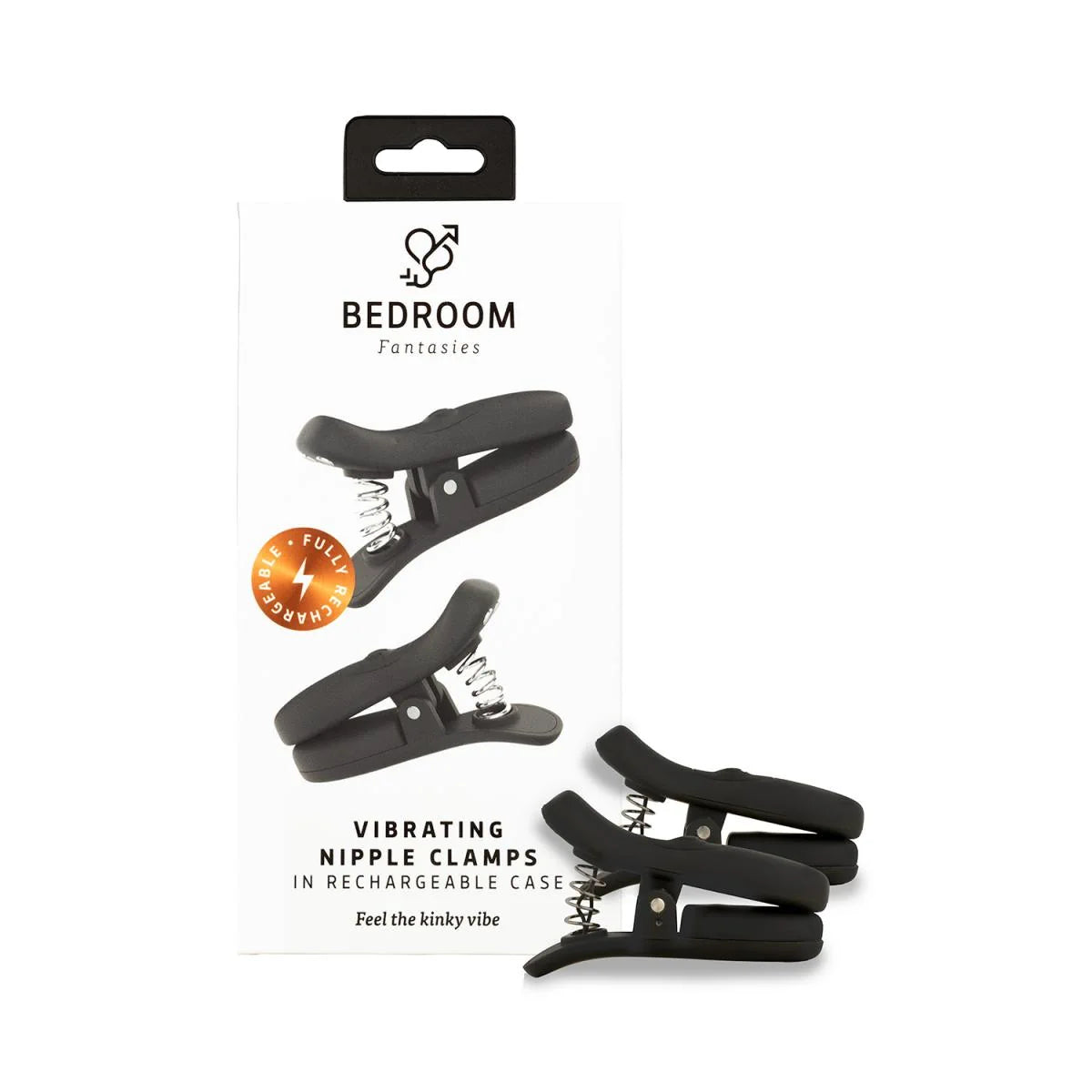 Bedroom Fantasy - Rechargeable Vibrating Nipple Clamps - PlayBlue