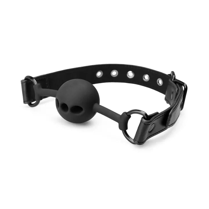 Breathable Silicone Ball Gag - Black - PlayBlue