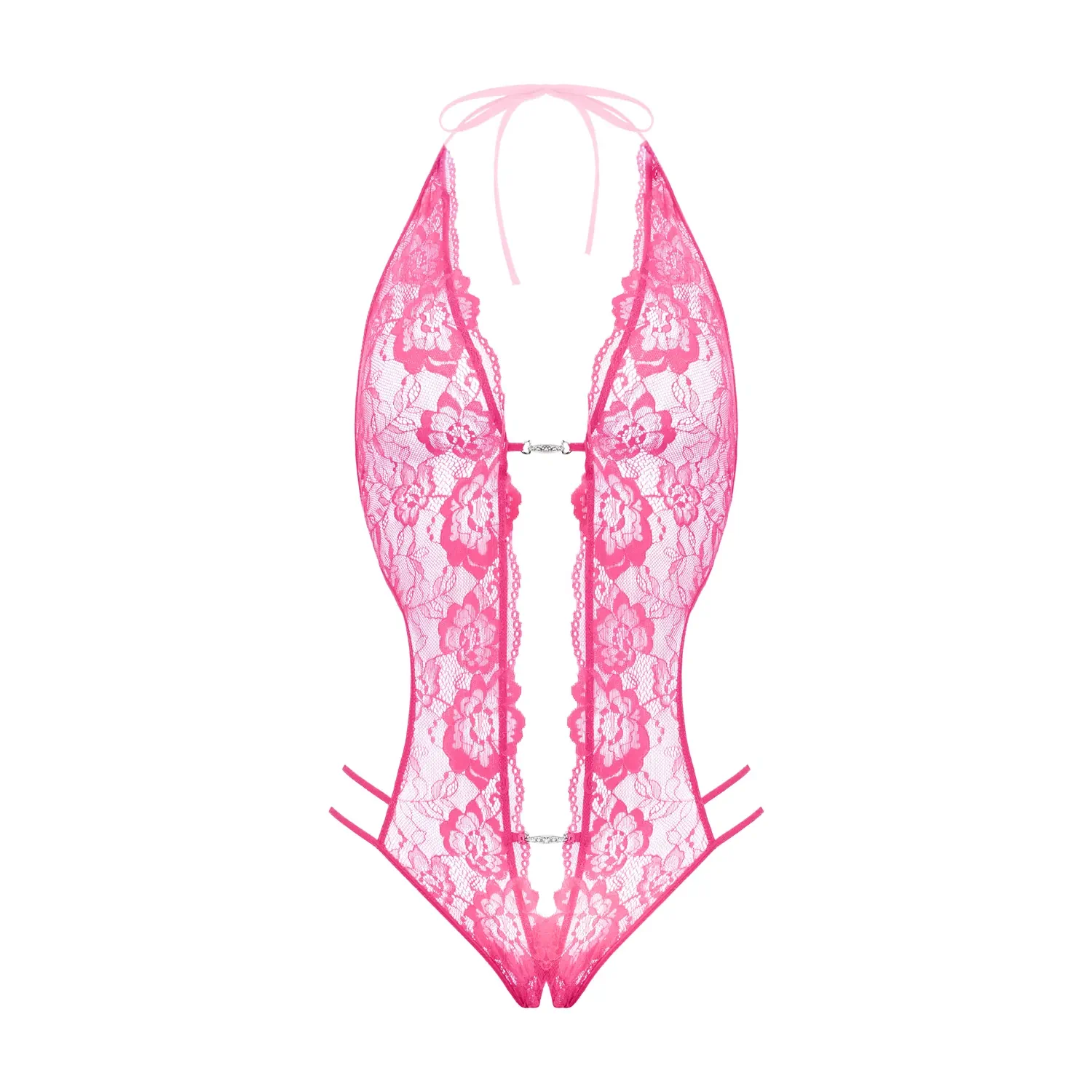 Christine le Duc - Lace Body Renee Pink - L/XL - Size 12-16 - PlayBlue