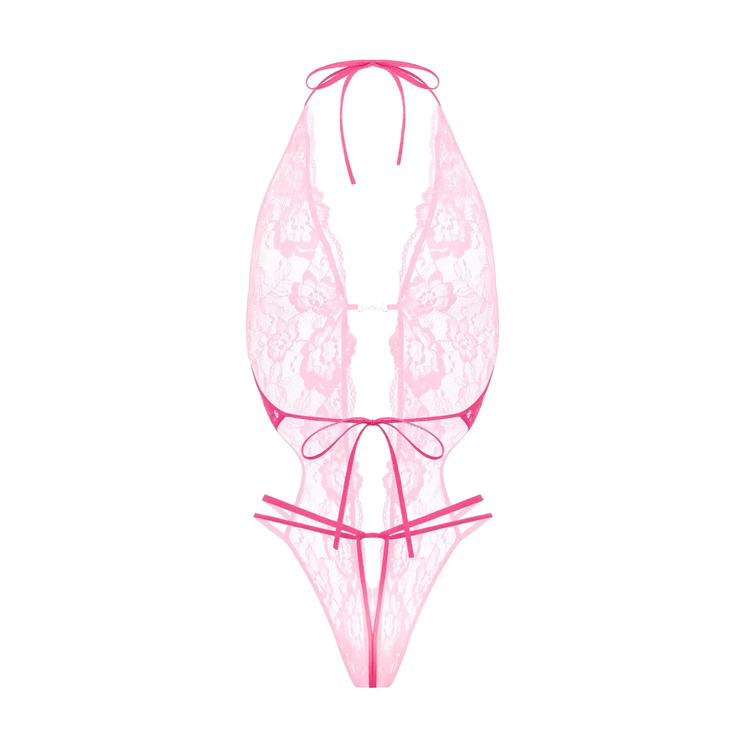 Christine le Duc - Lace Body Renee Pink - L/XL - Size 12-16 - PlayBlue