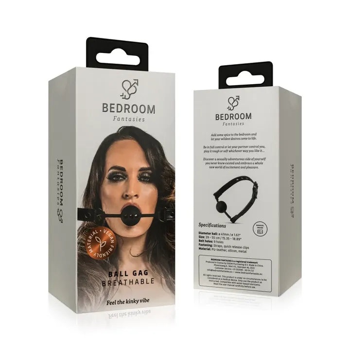 Breathable Silicone Ball Gag - Black - PlayBlue