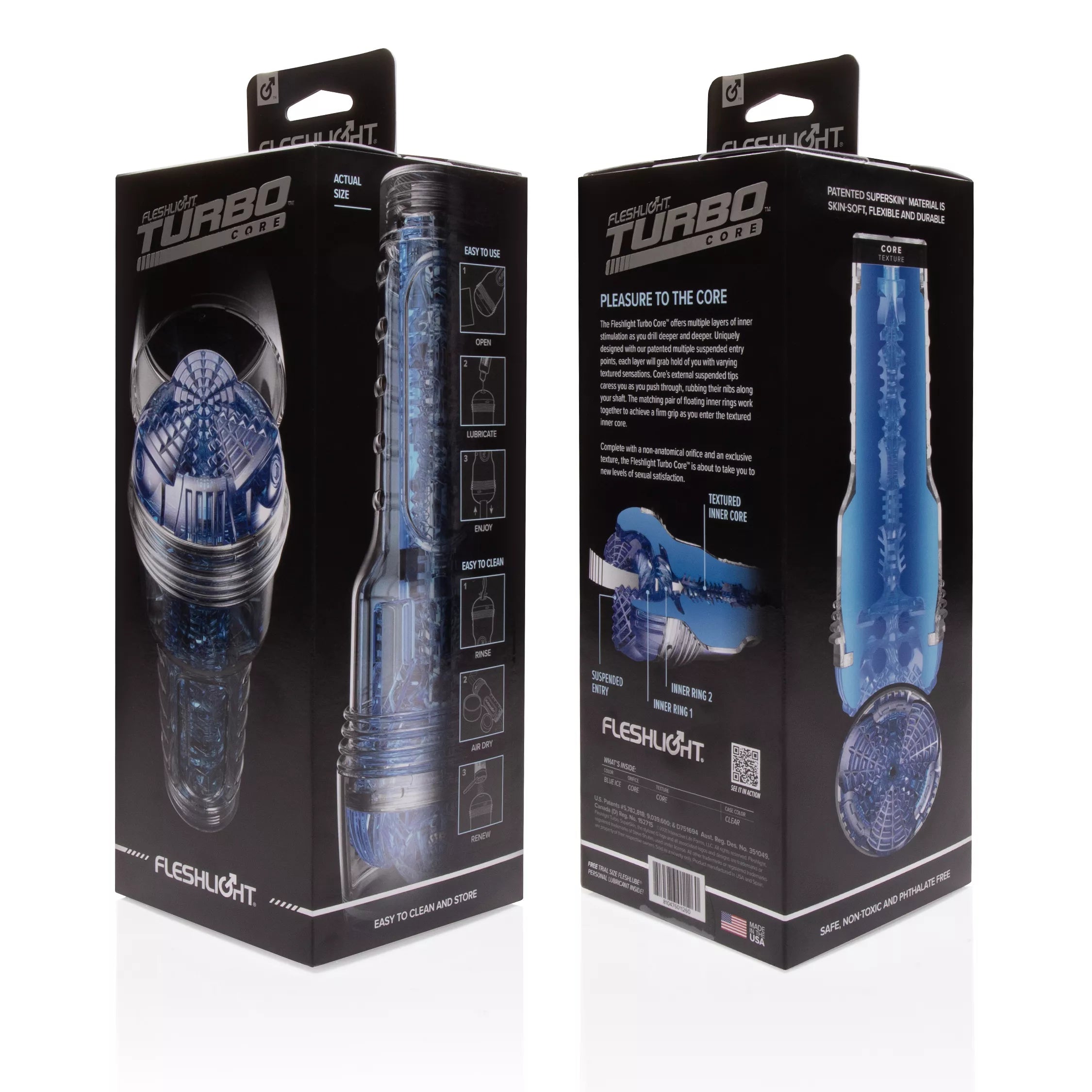 Fleshlight - Turbo Core Ice - Pleasure Rings - PlayBlue