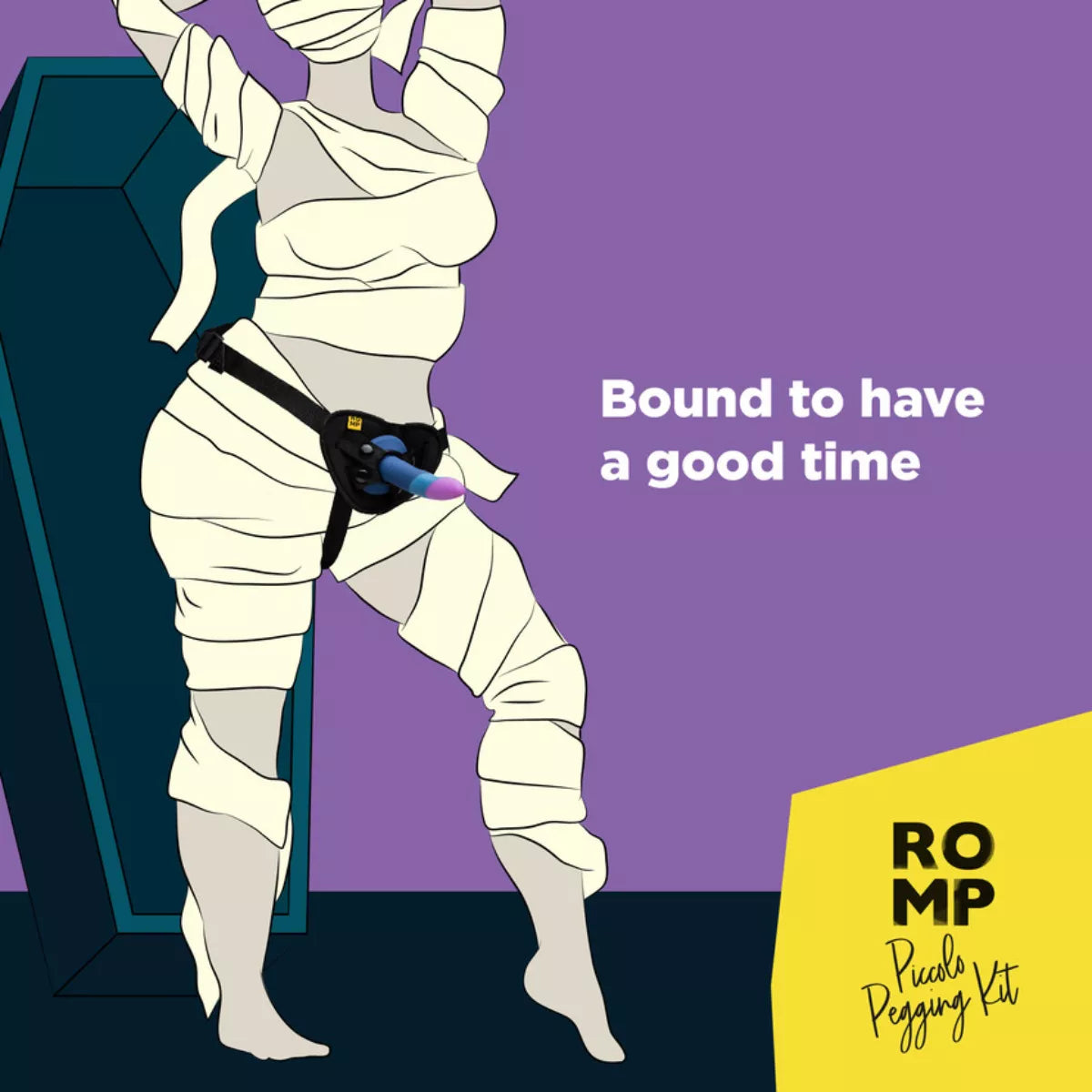 ROMP – Piccolo Pegging Kit – With Silicone Dildo & Harness - PlayBlue