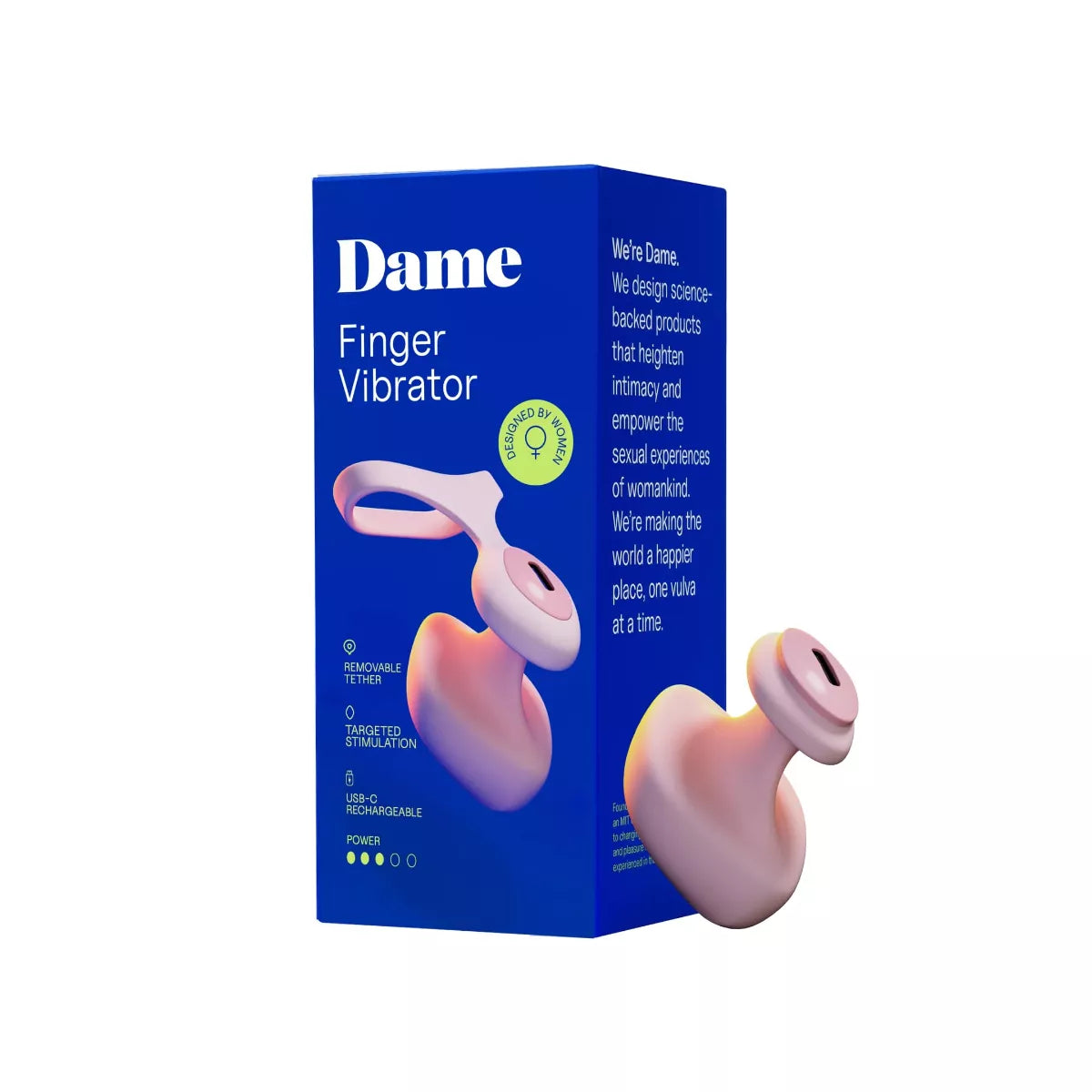 Dame - Fin 2.0 Finger Vibrator - PlayBlue