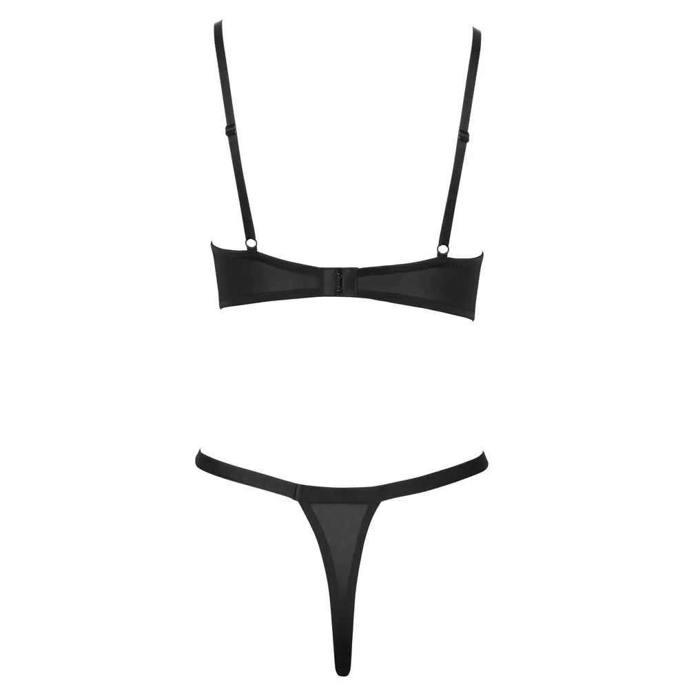 Cottelli - Decorative Set - Bra & Thong Set - 85C/L - PlayBlue