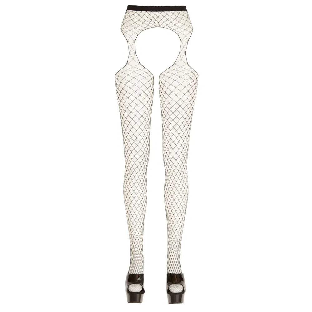 Cottelli - Suspender Wide Fishnet Tights - PlayBlue