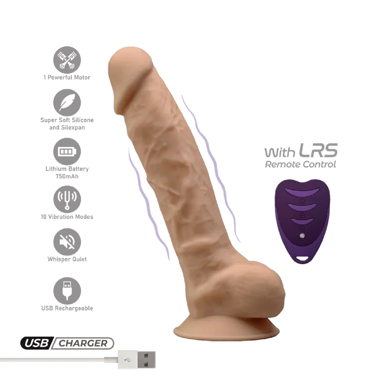 SilexD - Dual Density Memory Silicone Vibrating - Rechargeable - PlayBlue
