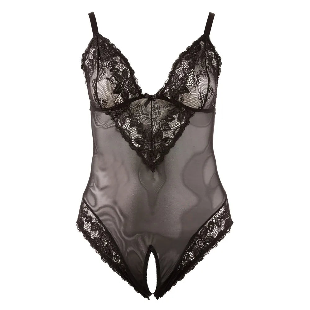 Cottelli Curves - Crotchless Body - 4XL - PlayBlue