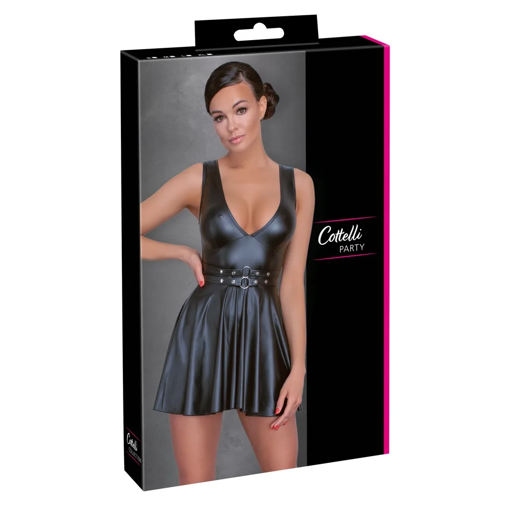 Cottelli - Matte Flared Party Dress - PlayBlue