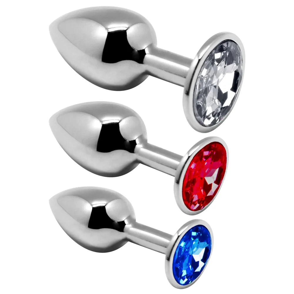 Alive - Metal Jewel Butt Plug Kit PlayBlue Alive - Metal Jewel Butt Plug Kit PlayBlue