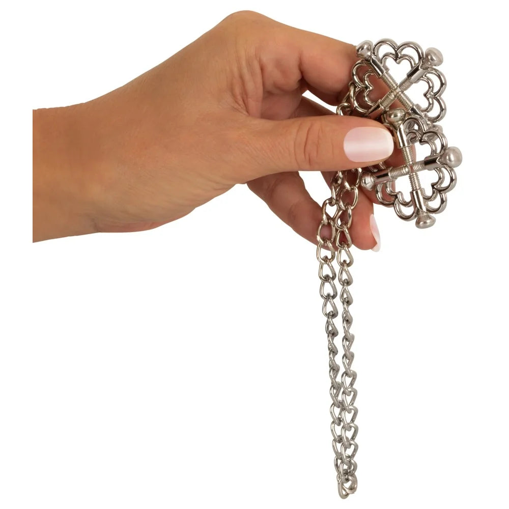 Nipple Jewellery Clamp with Metal Chain - PlayBlue
