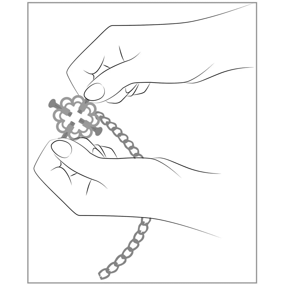Nipple Jewellery Clamp with Metal Chain