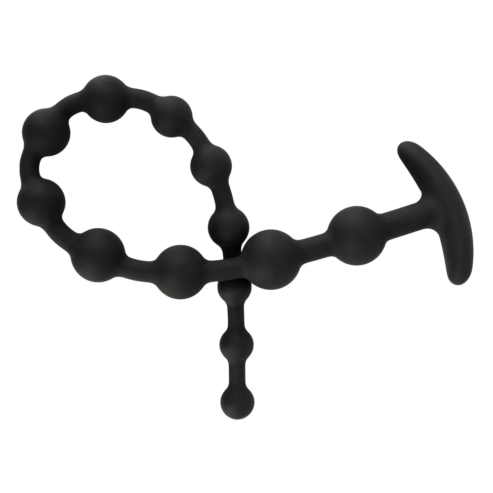 Black Velvets - Long Anal beads - PlayBlue