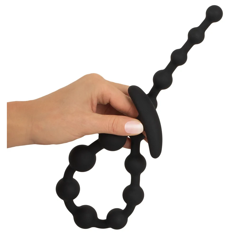 Black Velvets - Long Anal beads - PlayBlue