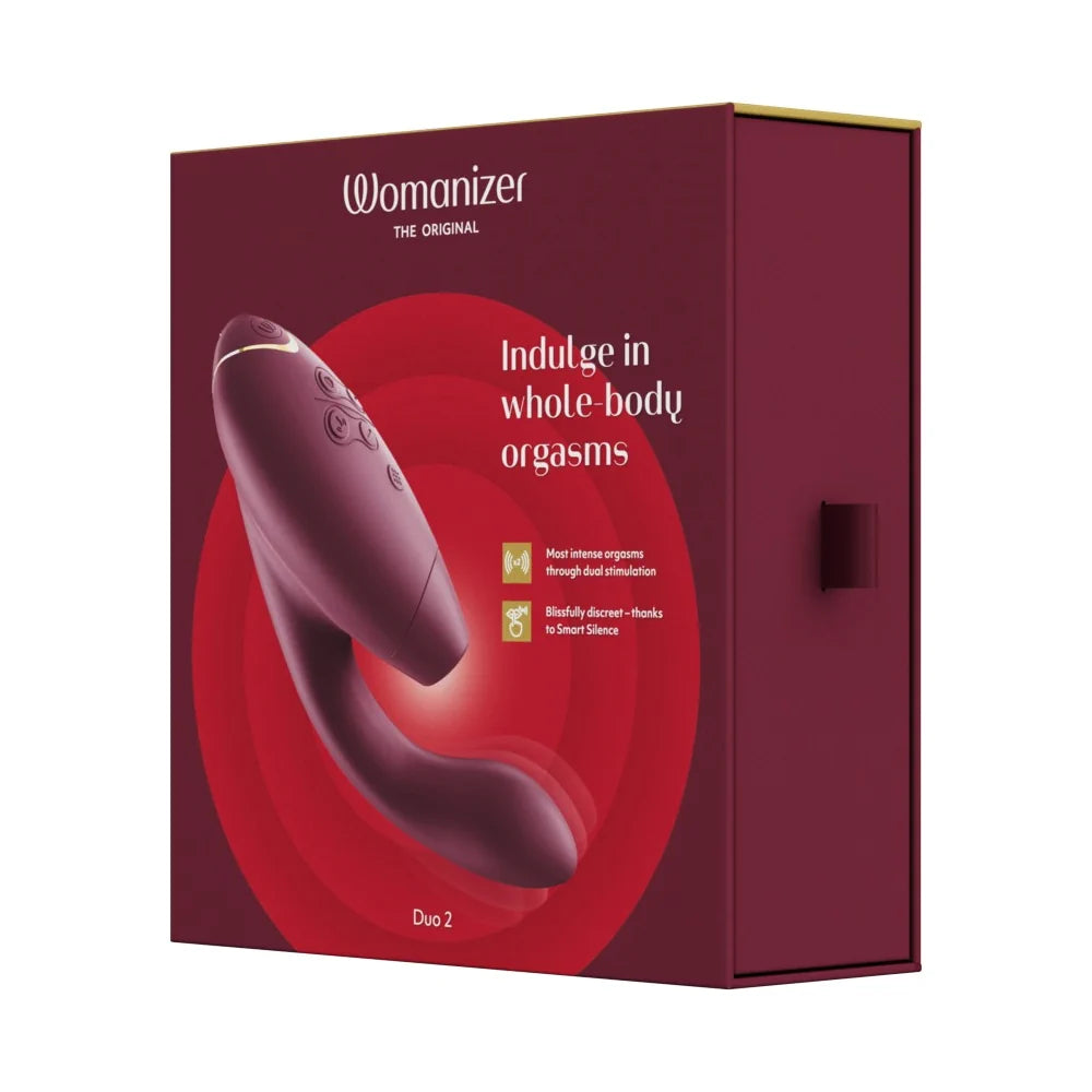 Womanizer - Duo 2 Rechargeable Silicone G-Spot and Clitoral Stimulator - PlayBlue