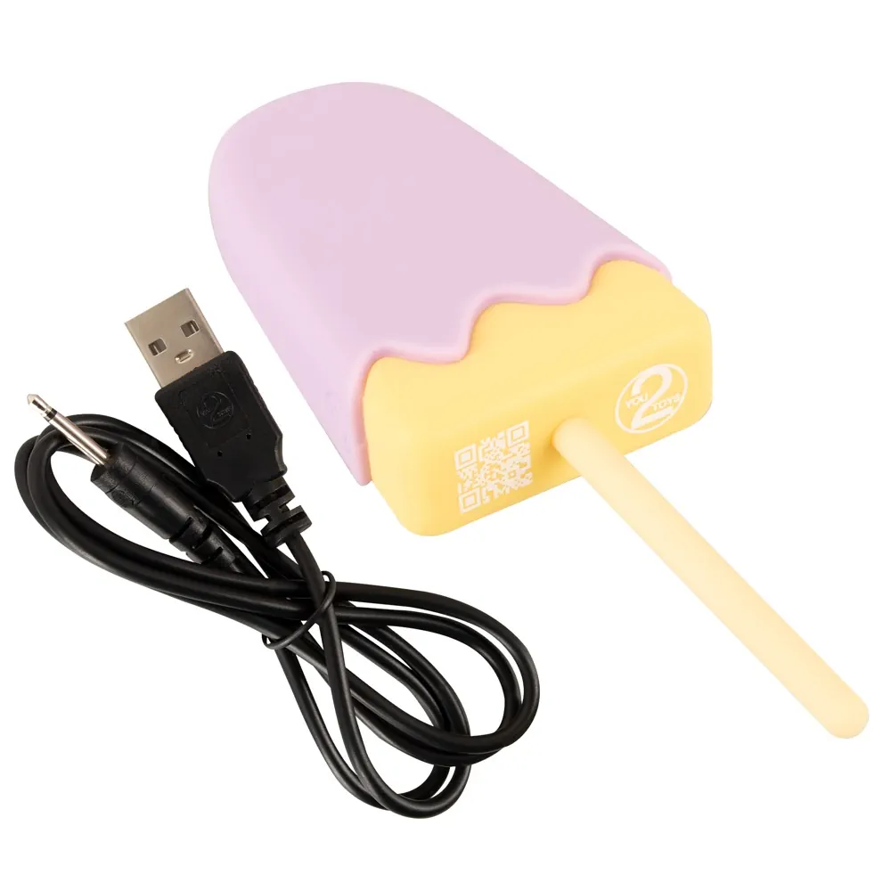 Vibrating Popsicle - Lay-on Rechargeable Vibrator - PlayBlue