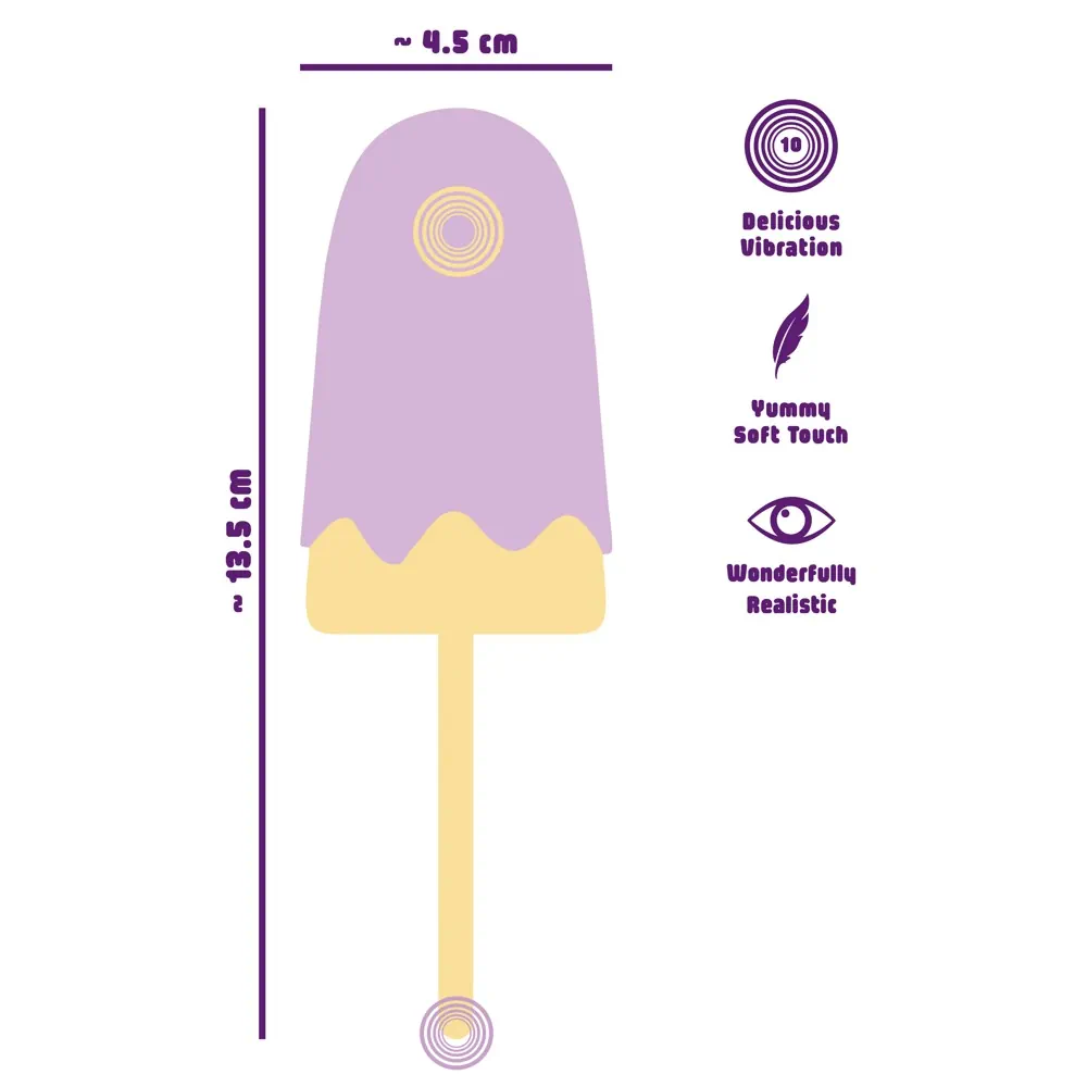 Vibrating Popsicle - Lay-on Rechargeable Vibrator - PlayBlue