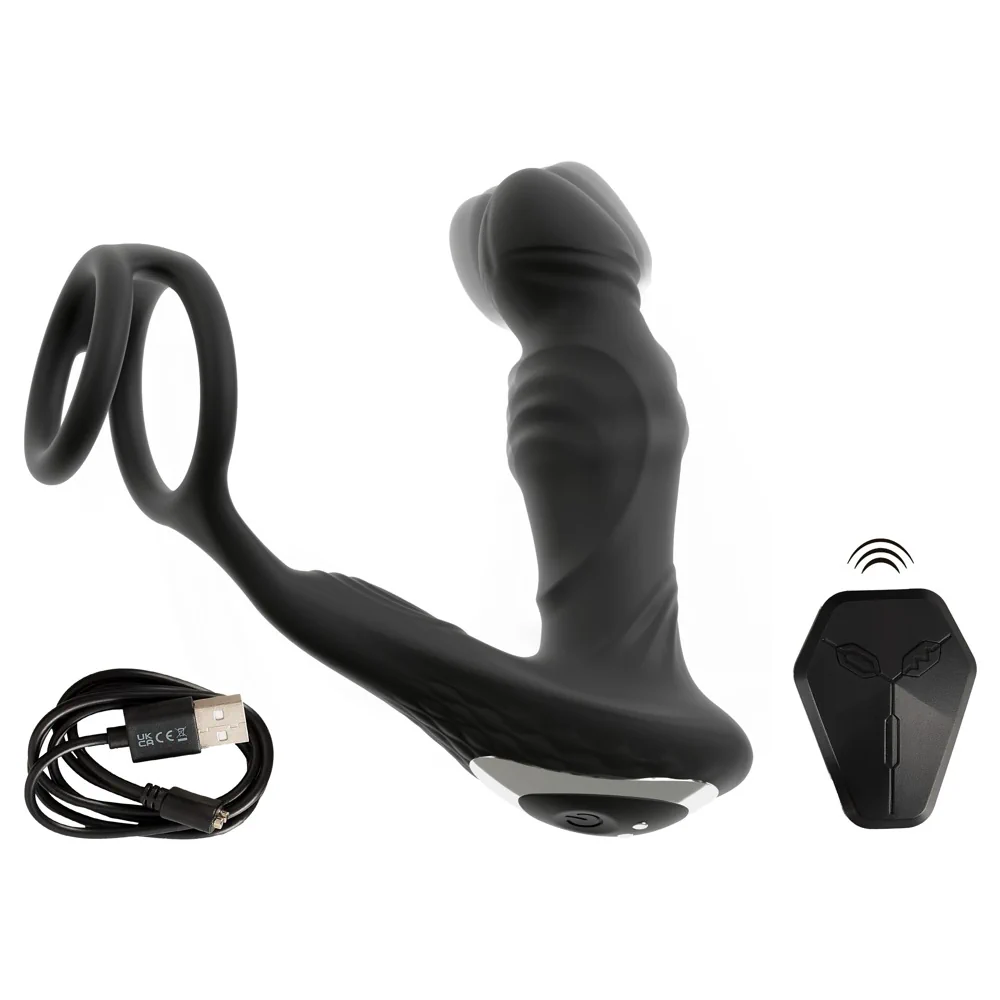 Rebel - Remote Controlled Prostate Vibe - Moving Nodding Functions - PlayBlue