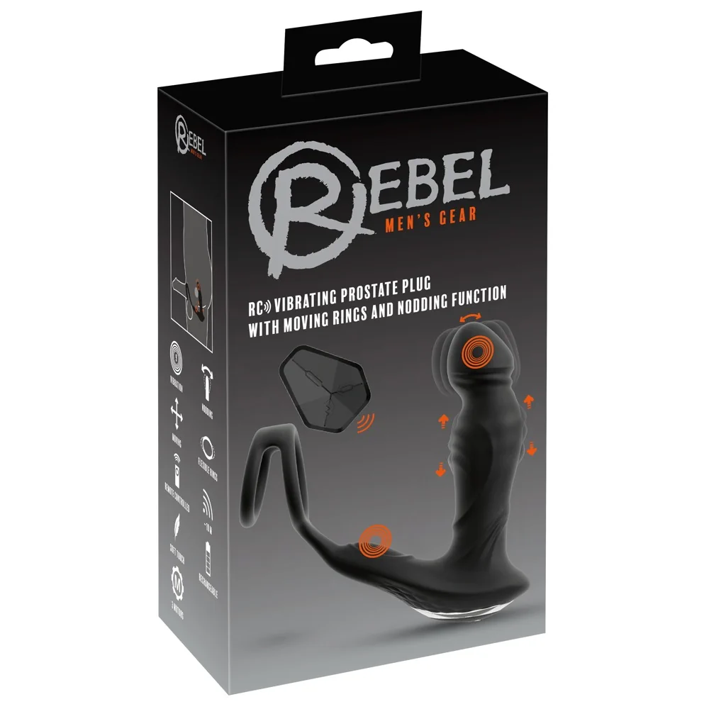 Rebel - Remote Controlled Prostate Vibe - Moving Nodding Functions - PlayBlue