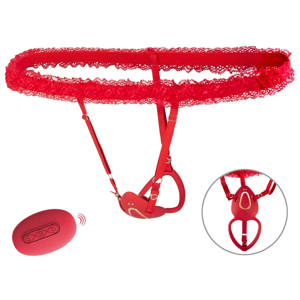 Suspender Belt Hands-Free Vibe with Remote - PlayBlue