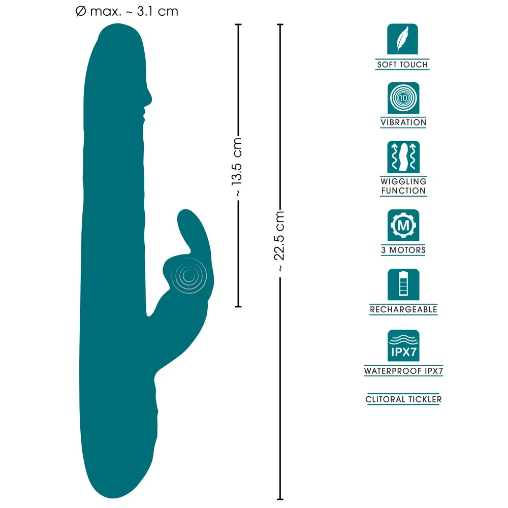 Sweet Smile - Rabbit Vibrator with Wiggling Function - PlayBlue