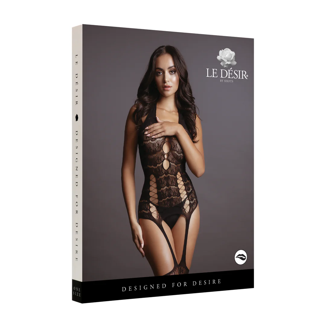 Le Desir - Lace Suspender Bodystocking - PlayBlue