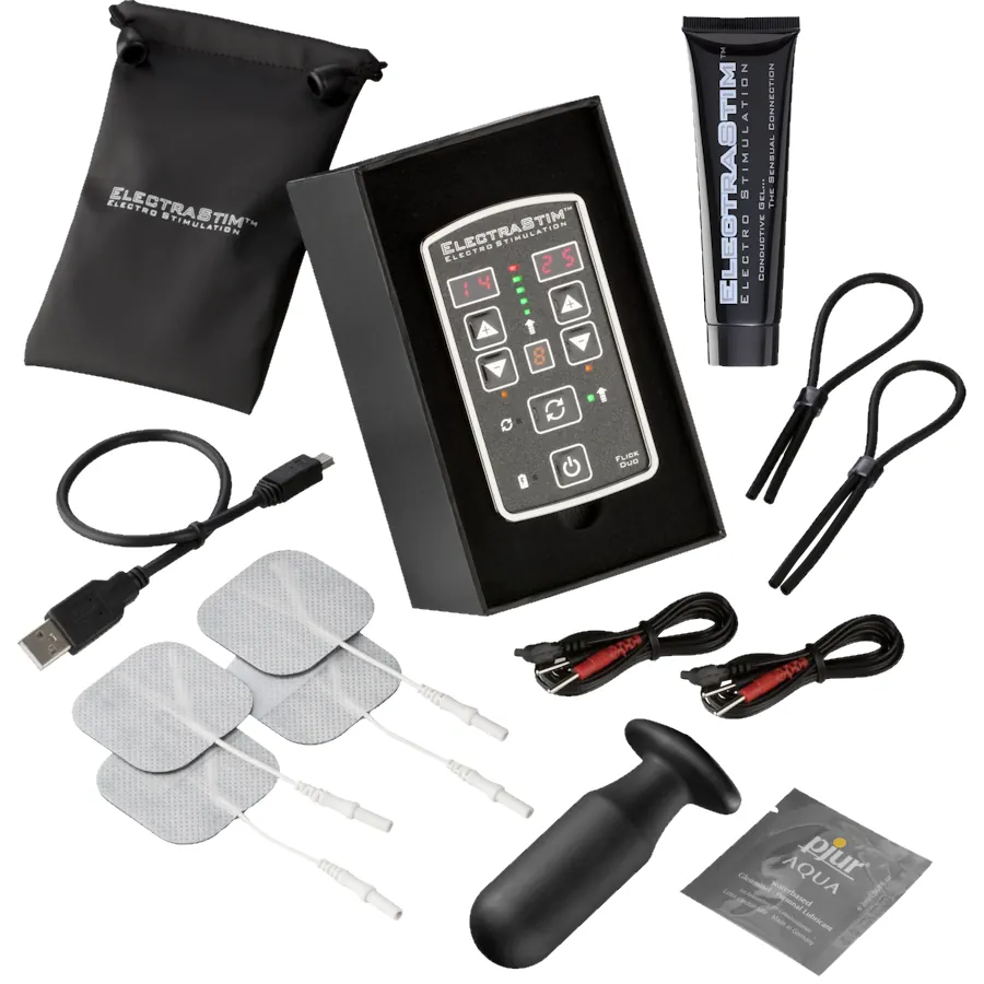 ElectraStim - EM80 Flick Duo - Dual Channel Stimulator Multi Pack - PlayBlue
