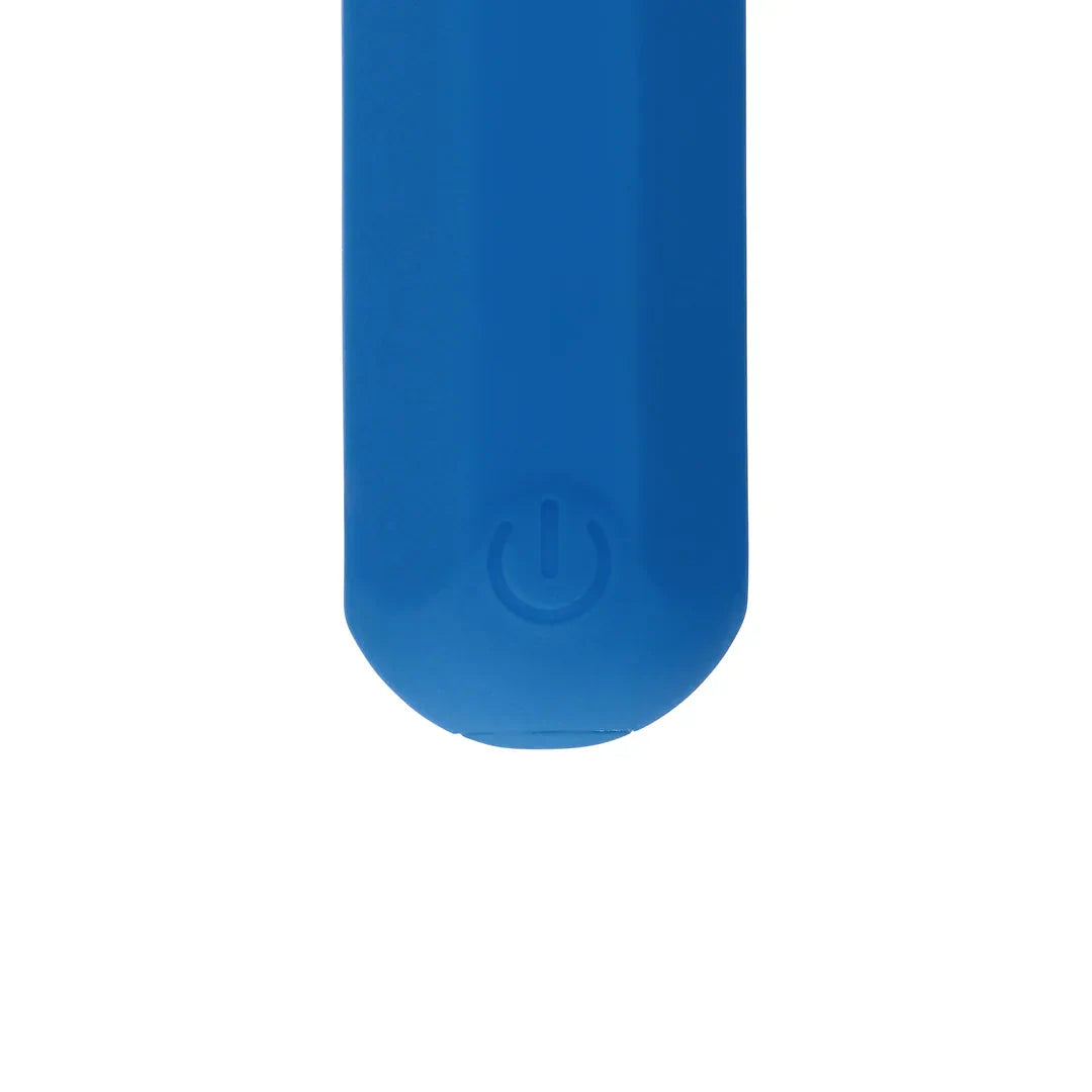 Hexagon Shaped Rechargeable Silicone Bullet Vibrator - Jetset Blue - PlayBlue