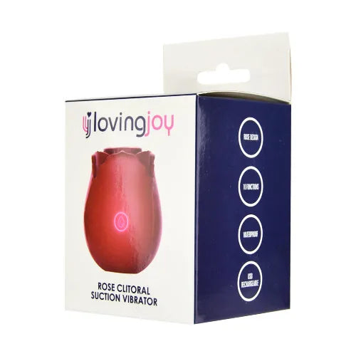 Loving Joy Rose Toy Clitoral Suction Vibrator - PlayBlue
