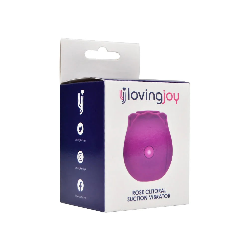 Loving Joy Rose Licking Clitoral Vibrator Purple - PlayBlue
