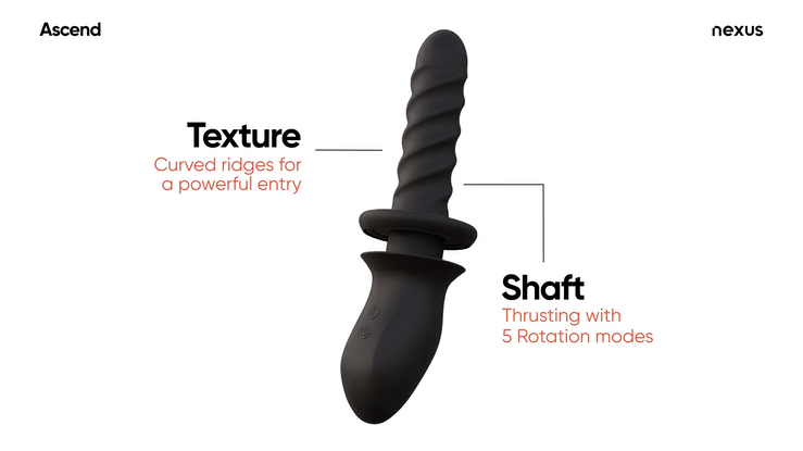 Nexus – Ascend Thrusting & Rotating Massager - PlayBlue