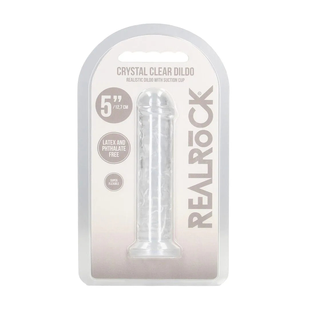 RealRock - 5" Realistic Transparent Dildo - PlayBlue