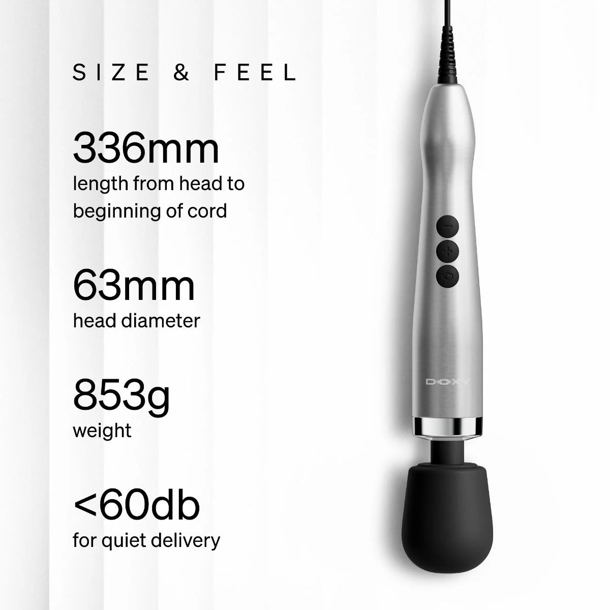 Doxy 2.0 - Die Cast Max Plug In Massager Wand - PlayBlue