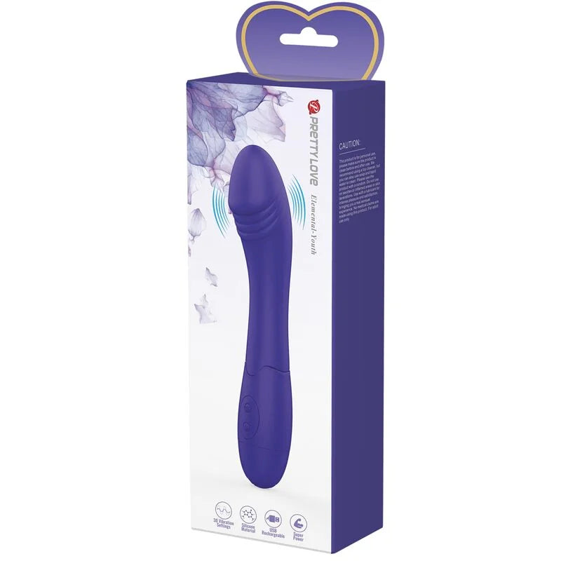 Pretty Love - Elemental Violet Rechargeable Vibe - PlayBlue