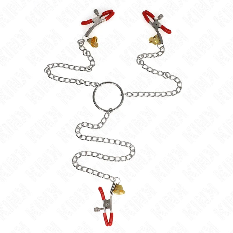 Kink - Bell Triple Nipple & Clit Clamps - PlayBlue