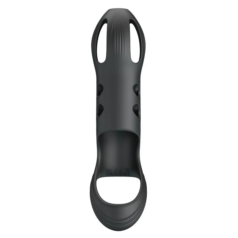 Pretty Love - Craig Rechargeable Vibrating Penis Sleeve - PlayBlue