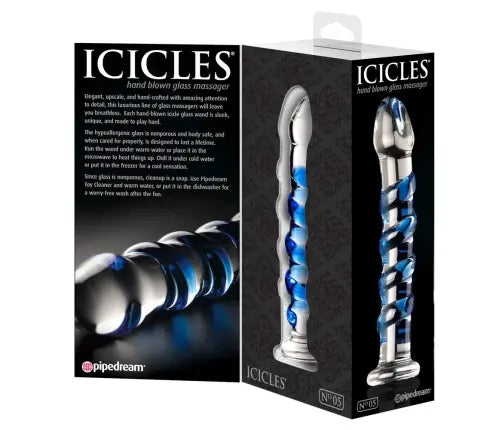 Icicles No 5 - Glass Hand-Blown Dildo