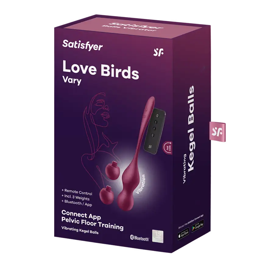 Satisfyer Love Birds Vary - Vibrating Kegel Balls Kit - PlayBlue