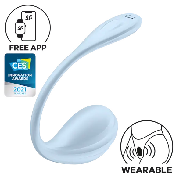 Satisfyer Smooth Petal Connect Love Egg - PlayBlue