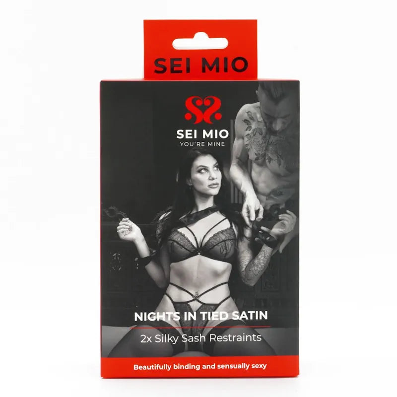 Sei Mio - Nights in Tied Satin - Silk Sash Restraints - PlayBlue