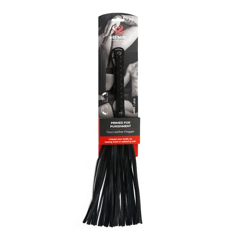Sei Mio - Primed for Punishment - Faux Leather Flogger - PlayBlue