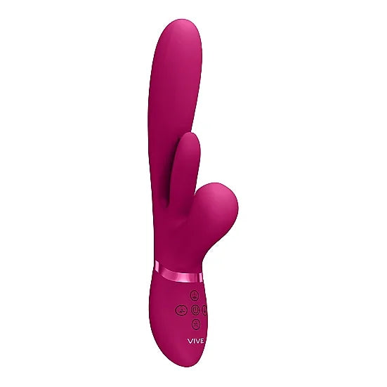 VIVE - Kura - Thrusting G-Spot Rabbit with Tongue Flap - PlayBlue