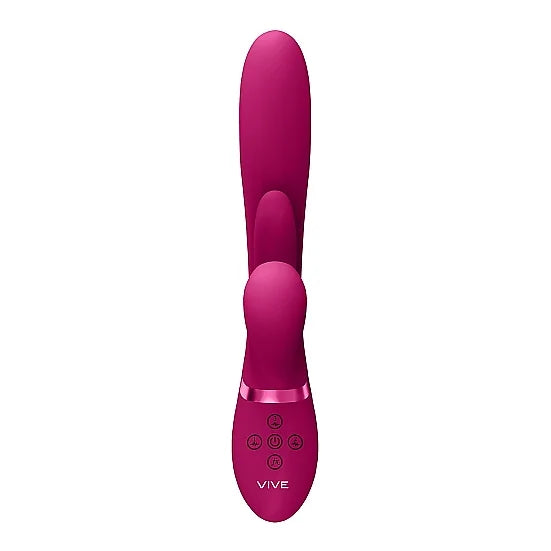 VIVE - Kura - Thrusting G-Spot Rabbit with Tongue Flap - PlayBlue