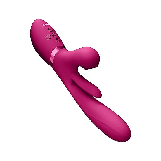 VIVE - Kura - Thrusting G-Spot Rabbit with Tongue Flap - PlayBlue