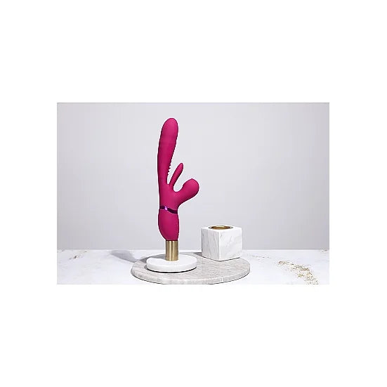 VIVE - Kura - Thrusting G-Spot Rabbit with Tongue Flap - PlayBlue