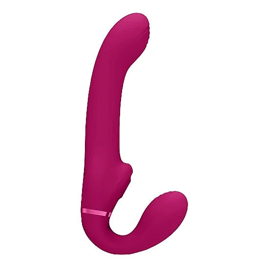 VIVE - Ai - Dual Vibrating & Air Wave Strapless Strapon - PlayBlue