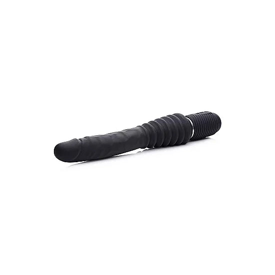 Thrust Master - Vibrating and Thrusting Dildo with Handle - PlayBlue