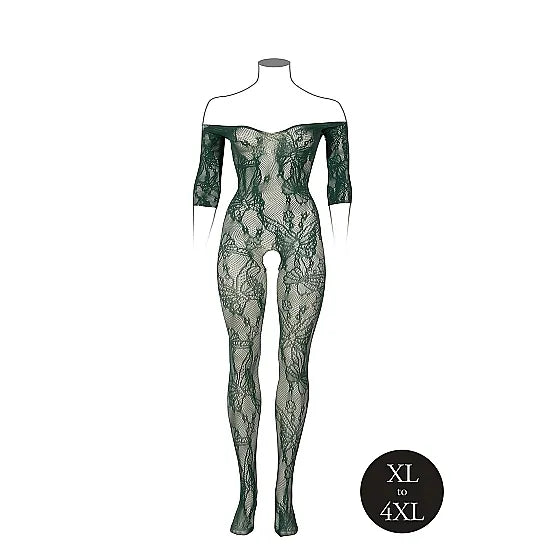Le Desir - Lace Long-Sleeved Bodystocking - Queen Size - PlayBlue
